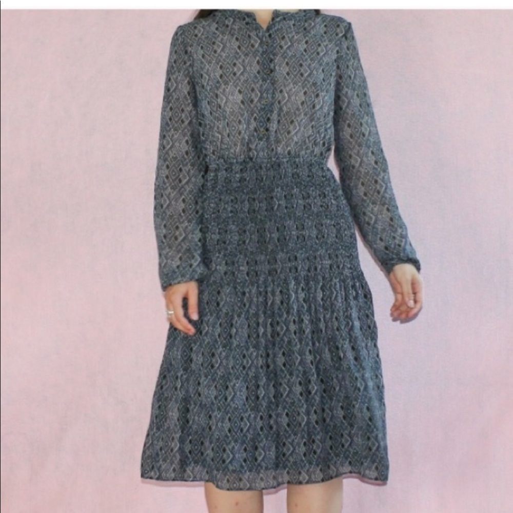 Boho Chiffon long sleeve dress